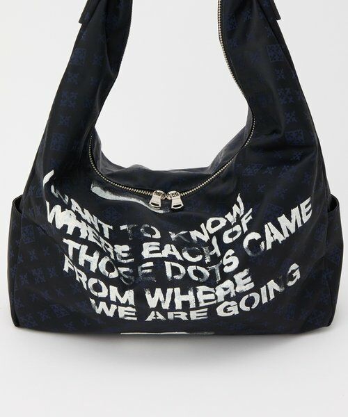 russet / ラシット ショルダーバッグ | ステンシル風プリント ナイロン2WAYショルダーバッグ | 詳細11