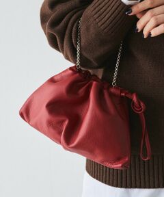 russet / ラシット ショルダーバッグ | レザー巾着4WAYミニショルダーバッグ