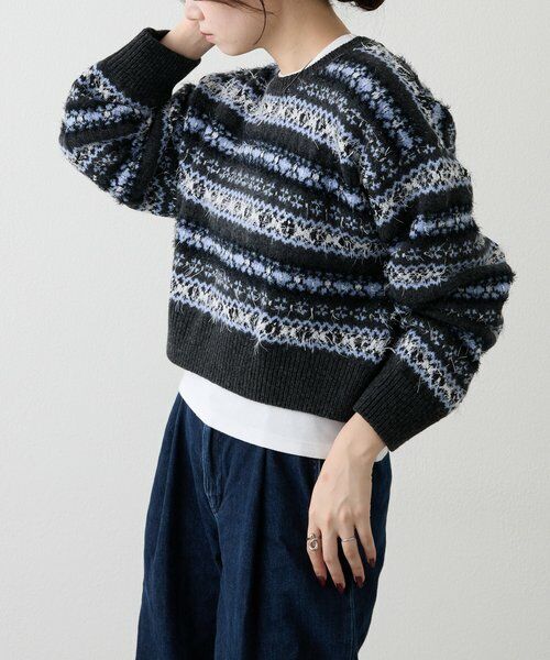 russet / ラシット ニット・セーター | フェアアイルクロップドニット | 詳細13