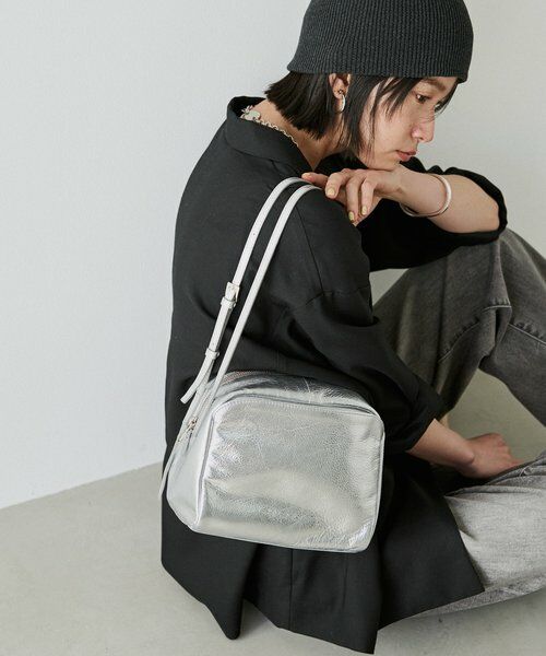 russet / ラシット トートバッグ | kuubo ボックストートバッグ（シルバー）