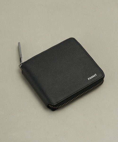 russet / ラシット 財布・コインケース・マネークリップ | ラウンドジップハーフウォレット（ブラック）