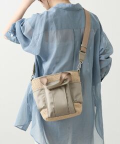 russet / ラシット ショルダーバッグ | ナイロンラフィア×クラウズナイロン コンビ2WAYミニトートバッグ