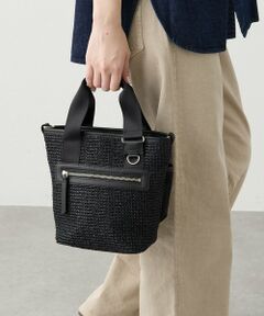 russet / ラシット ショルダーバッグ | ナイロンラフィア×クラウズナイロン コンビ2WAYミニトートバッグ