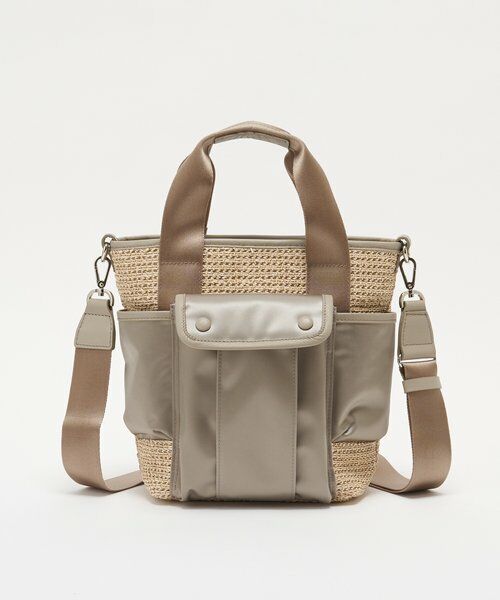 russet / ラシット ショルダーバッグ | ナイロンラフィア×クラウズナイロン コンビ2WAYミニトートバッグ | 詳細1