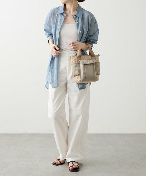 russet / ラシット ショルダーバッグ | ナイロンラフィア×クラウズナイロン コンビ2WAYミニトートバッグ | 詳細4