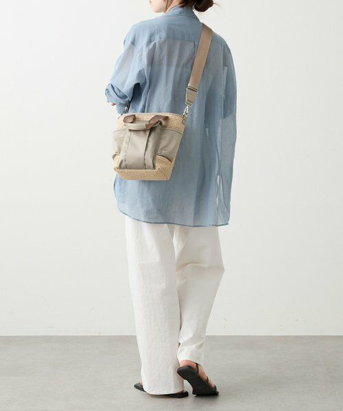 russet / ラシット ショルダーバッグ | ナイロンラフィア×クラウズナイロン コンビ2WAYミニトートバッグ | 詳細5