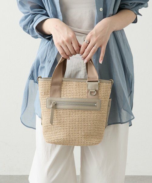 russet / ラシット ショルダーバッグ | ナイロンラフィア×クラウズナイロン コンビ2WAYミニトートバッグ | 詳細6