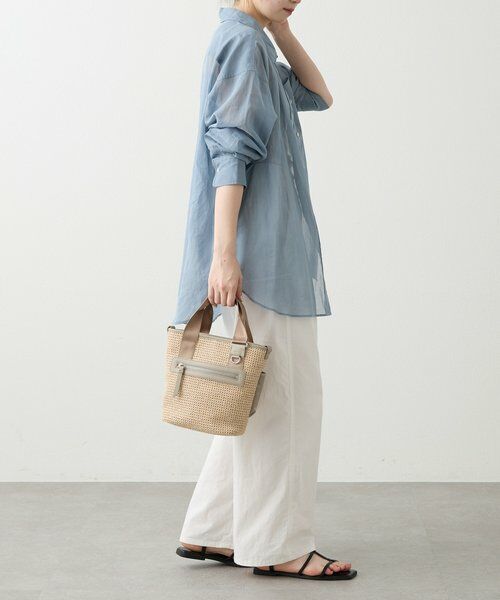 russet / ラシット ショルダーバッグ | ナイロンラフィア×クラウズナイロン コンビ2WAYミニトートバッグ | 詳細7