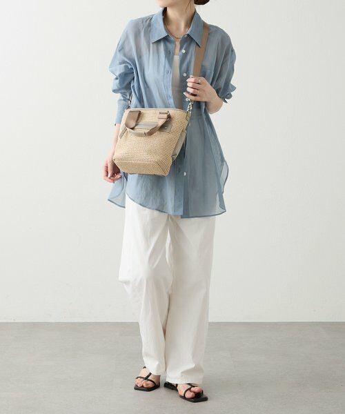 russet / ラシット ショルダーバッグ | ナイロンラフィア×クラウズナイロン コンビ2WAYミニトートバッグ | 詳細8