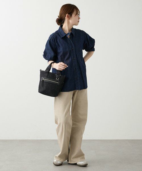 russet / ラシット ショルダーバッグ | ナイロンラフィア×クラウズナイロン コンビ2WAYミニトートバッグ | 詳細28