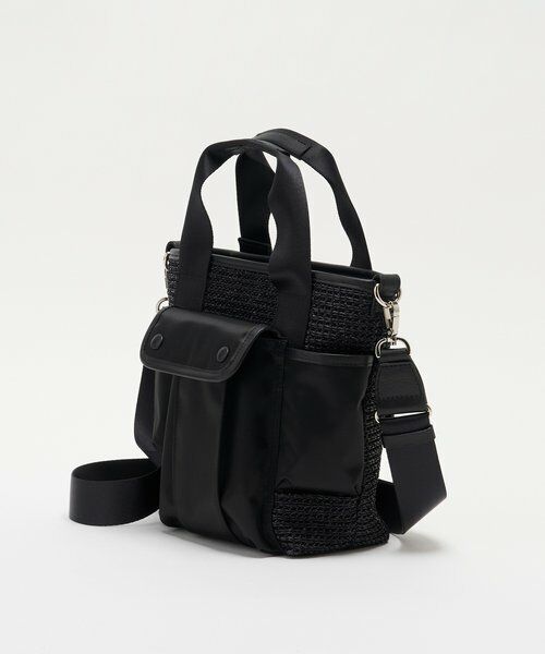 russet / ラシット ショルダーバッグ | ナイロンラフィア×クラウズナイロン コンビ2WAYミニトートバッグ | 詳細11