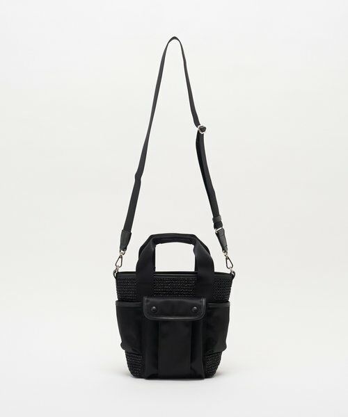 russet / ラシット ショルダーバッグ | ナイロンラフィア×クラウズナイロン コンビ2WAYミニトートバッグ | 詳細13