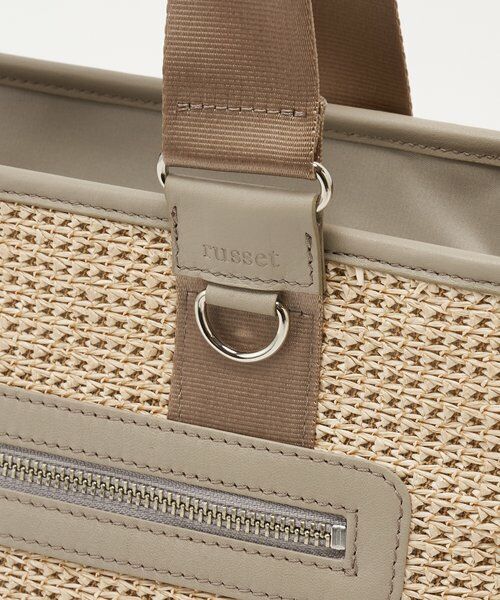 russet / ラシット トートバッグ | ナイロンラフィア×クラウズナイロン コンビ2WAYトートバッグ | 詳細12