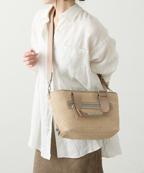 russet / ラシット トートバッグ | ナイロンラフィア×クラウズナイロン コンビ2WAYトートバッグ | 詳細18