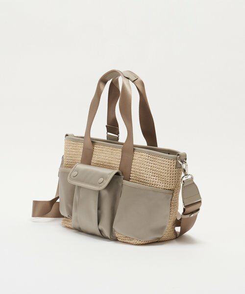 russet / ラシット トートバッグ | ナイロンラフィア×クラウズナイロン コンビ2WAYトートバッグ | 詳細2