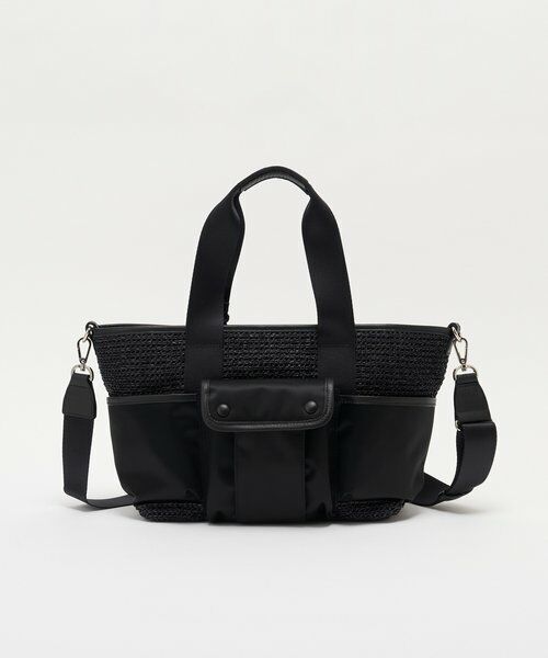 russet / ラシット トートバッグ | ナイロンラフィア×クラウズナイロン コンビ2WAYトートバッグ | 詳細25