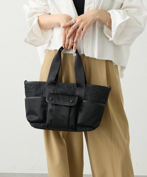 russet / ラシット トートバッグ | ナイロンラフィア×クラウズナイロン コンビ2WAYトートバッグ | 詳細27