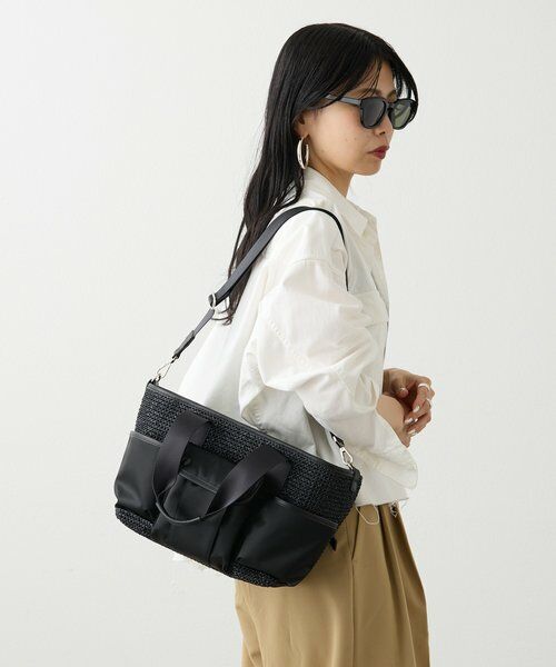 russet / ラシット トートバッグ | ナイロンラフィア×クラウズナイロン コンビ2WAYトートバッグ | 詳細29