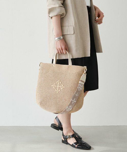 russet / ラシット トートバッグ | 《WEB限定》スリム2WAYトートバッグ <ナイロンラフィア> | 詳細20