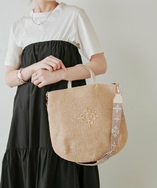 russet / ラシット トートバッグ | 《WEB限定》スリム2WAYトートバッグ <ナイロンラフィア> | 詳細23