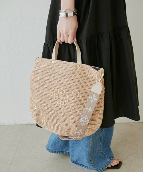 russet / ラシット トートバッグ | 《WEB限定》スリム2WAYトートバッグ <ナイロンラフィア> | 詳細24