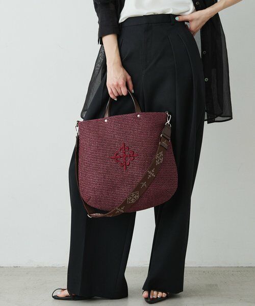 russet / ラシット トートバッグ | 《WEB限定》スリム2WAYトートバッグ <ナイロンラフィア> | 詳細27