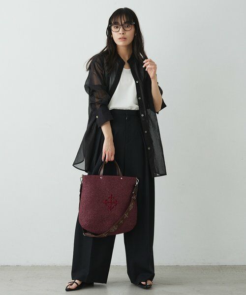 russet / ラシット トートバッグ | 《WEB限定》スリム2WAYトートバッグ <ナイロンラフィア> | 詳細28