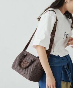 russet / ラシット ボストンバッグ | ナイロンラフィアミニボストンバッグ