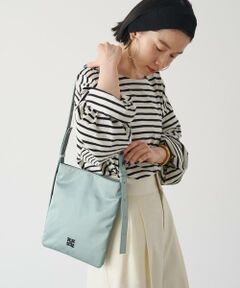 russet / ラシット ショルダーバッグ | バイカラーレザーベルトフラットショルダーバッグ