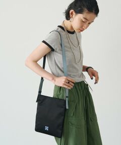 russet / ラシット ショルダーバッグ | バイカラーレザーベルトフラットショルダーバッグ