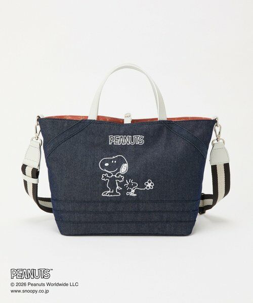 russet / ラシット トートバッグ | 《PEANUTS×russet》リバーシブルトートバッグ（インディゴブルー）