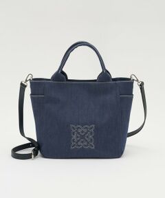 russet / ラシット トートバッグ | 【刺繍モノグラム】デニム2WAYトートバッグ