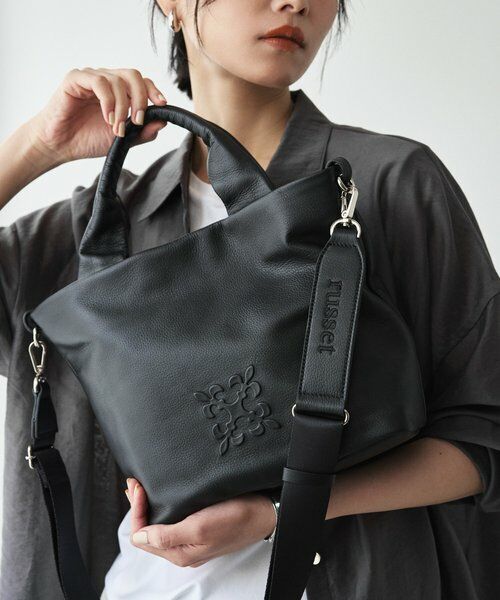 russet / ラシット トートバッグ | 【Souffle TOTE】レザー2WAYトートバッグ（ブラック）