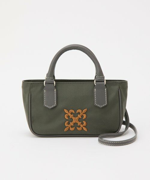 russet / ラシット ショルダーバッグ | 【モノグラム刺繍】コーデュラナイロン2WAYミニショルダーバッグ（グレー）