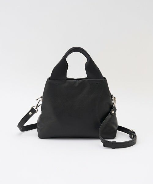russet / ラシット ショルダーバッグ | 三層レザー2WAYショルダーバッグ（ブラック）