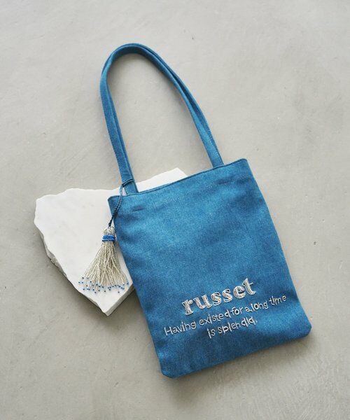 russet / ラシット トートバッグ | 【インド刺繍】ミニトートバッグ（サックスブルー）
