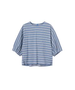 SAINT JOIE / サンジョア カットソー | 天竺ボーダー　8分袖カットソー