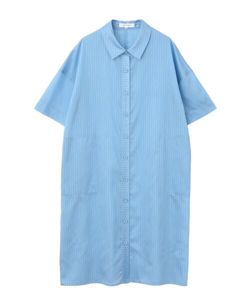 SAINT JOIE / サンジョア ロング・マキシ丈ワンピース | ストライプ　ワンピース（ライトブルー）