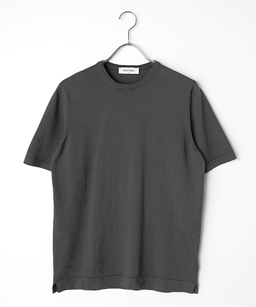 Salon le Chic SELECT / サロン ル シック セレクト ニット・セーター | 半袖クルーネックニット（チャコール）