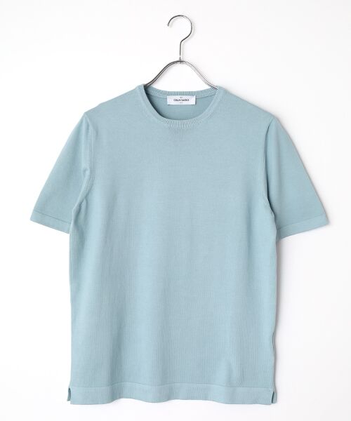 Salon le Chic SELECT / サロン ル シック セレクト ニット・セーター | 半袖クルーネックニット（ライトブルー）