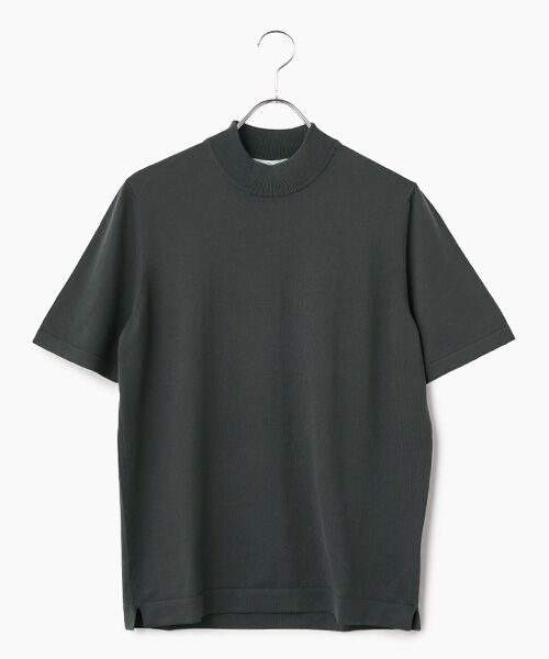 Salon le Chic SELECT / サロン ル シック セレクト ニット・セーター | 半袖モックネックニット（チャコール）