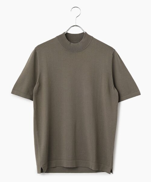 Salon le Chic SELECT / サロン ル シック セレクト ニット・セーター | 半袖モックネックニット（ブラウン）