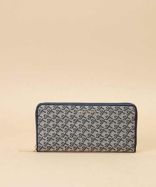 Samantha Thavasa/サマンサタバサ ST Jacquard ラウンド長財布 ネイビー FREE Samantha Thavasa/サマンサタバサ ST Jacquard ラウンド長財布 ネイビー FREE