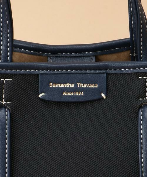 Samantha Thavasa / サマンサタバサ トートバッグ | キャンバスデザイン 合皮トートバッグ 小サイズ | 詳細5