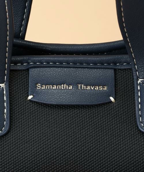 Samantha Thavasa / サマンサタバサ トートバッグ | キャンバスデザイン 合皮スクエアトートバッグ 小サイズ | 詳細5