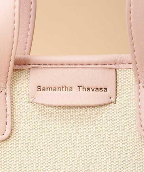 Samantha Thavasa / サマンサタバサ トートバッグ | キャンバスデザイン 合皮スクエアトートバッグ 小サイズ | 詳細19