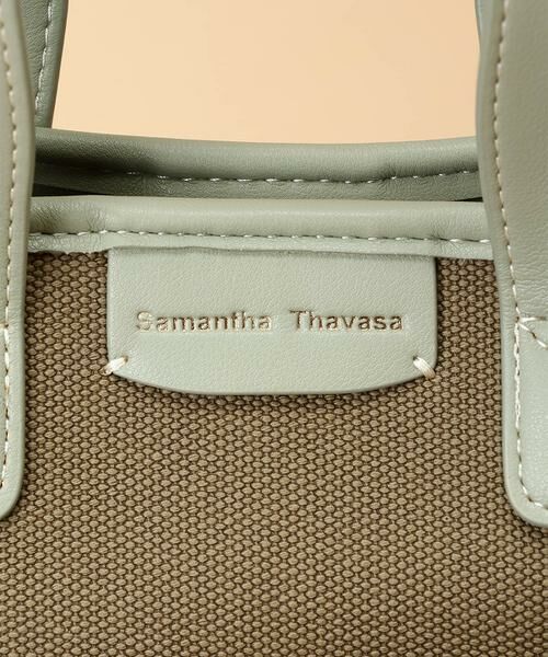 Samantha Thavasa / サマンサタバサ トートバッグ | キャンバスデザイン 合皮スクエアトートバッグ 小サイズ | 詳細26