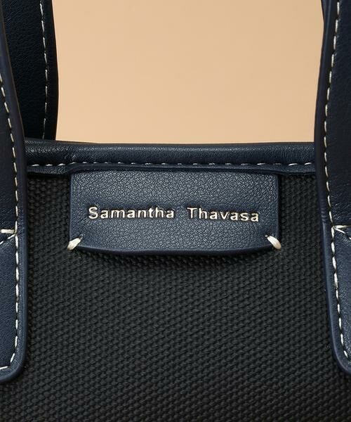 Samantha Thavasa / サマンサタバサ トートバッグ | キャンバスデザイン 合皮スクエアトートバッグ 大サイズ | 詳細5