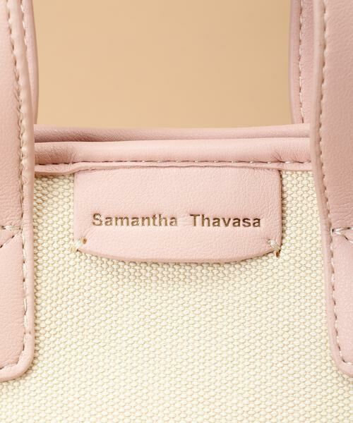Samantha Thavasa / サマンサタバサ トートバッグ | キャンバスデザイン 合皮スクエアトートバッグ 大サイズ | 詳細18