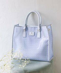 Samantha Thavasa / サマンサタバサ トートバッグ | ジャガードプリント チュールトートバッグ 大サイズ